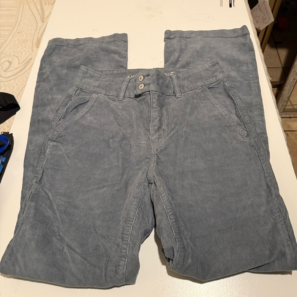 American Eagle Outfitters blue Corduroy bootcut pants